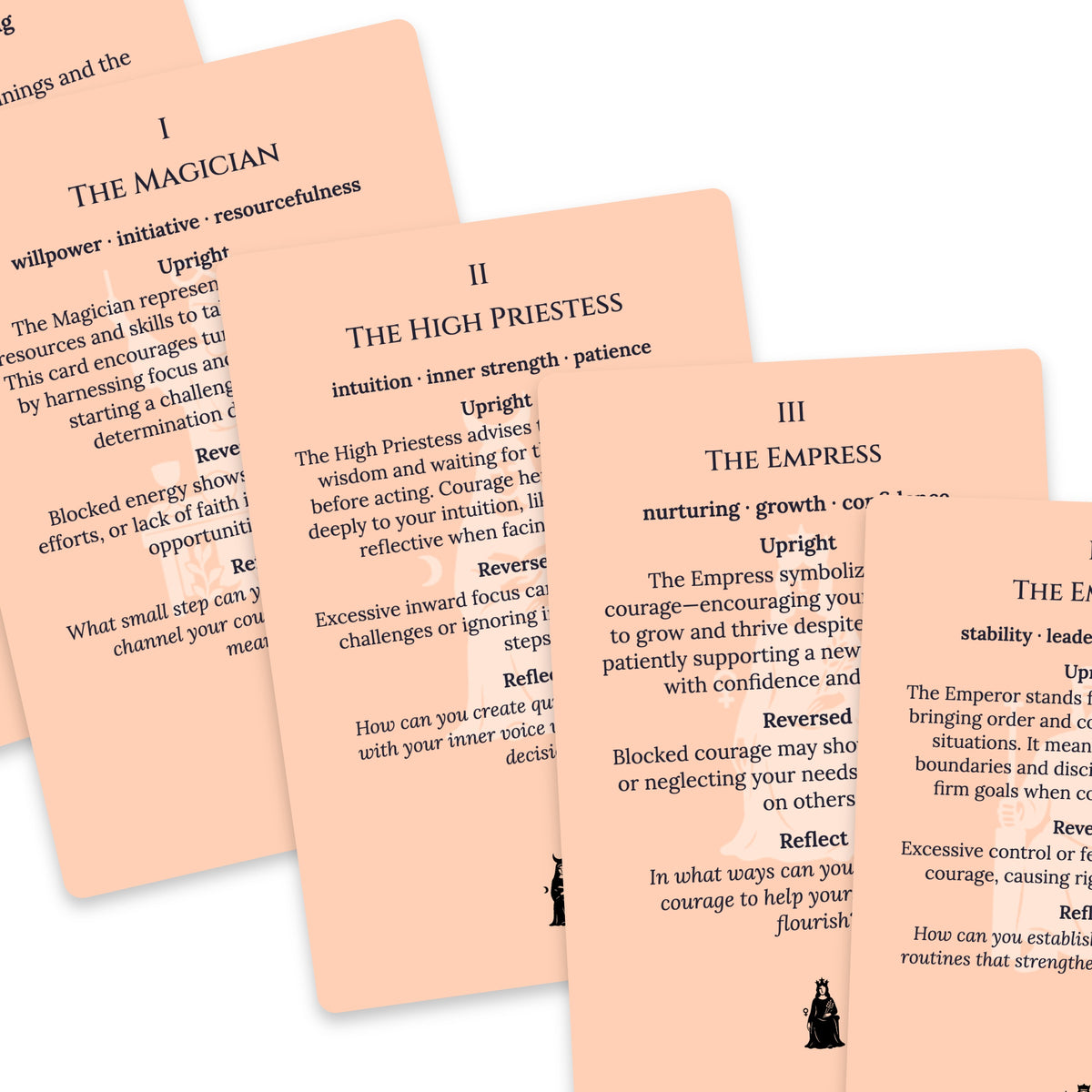 The Tarot of Courage — For Beginners — arrangement 8