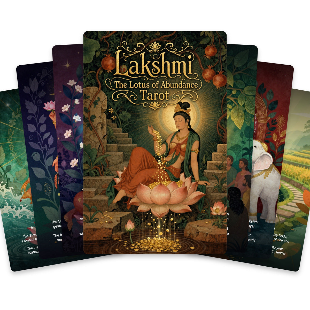 Lakshmi The Lotus of Abundance Tarot — arrangement 2