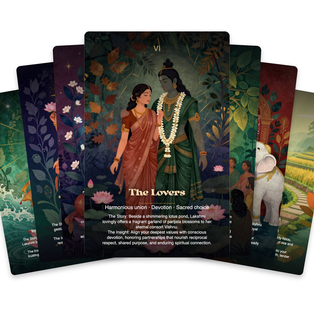Lakshmi The Lotus of Abundance Tarot — arrangement 3