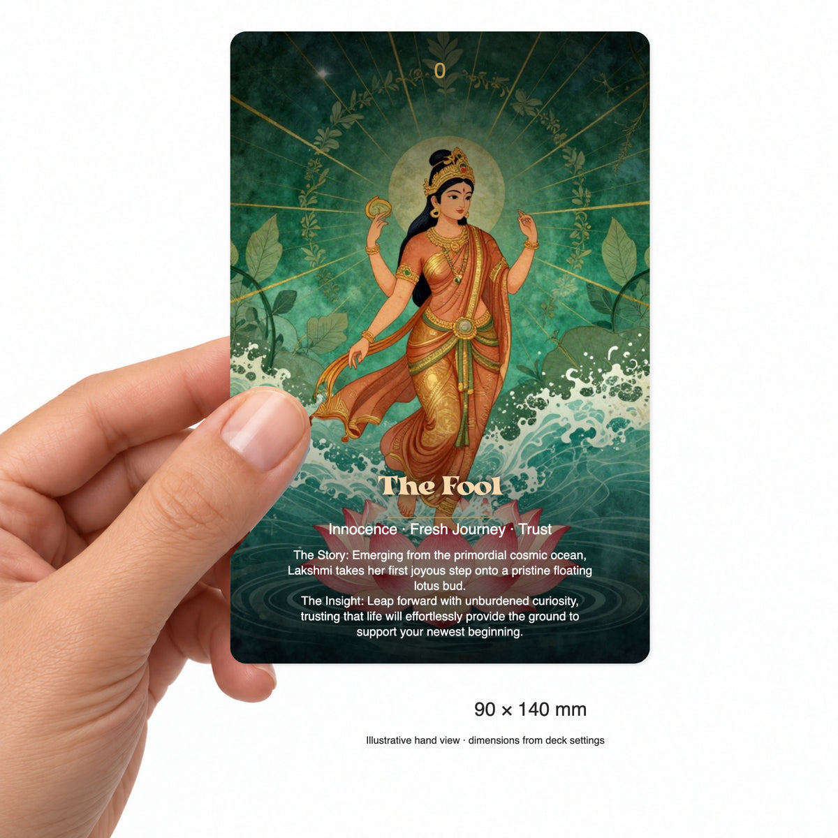 Lakshmi The Lotus of Abundance Tarot — arrangement 4