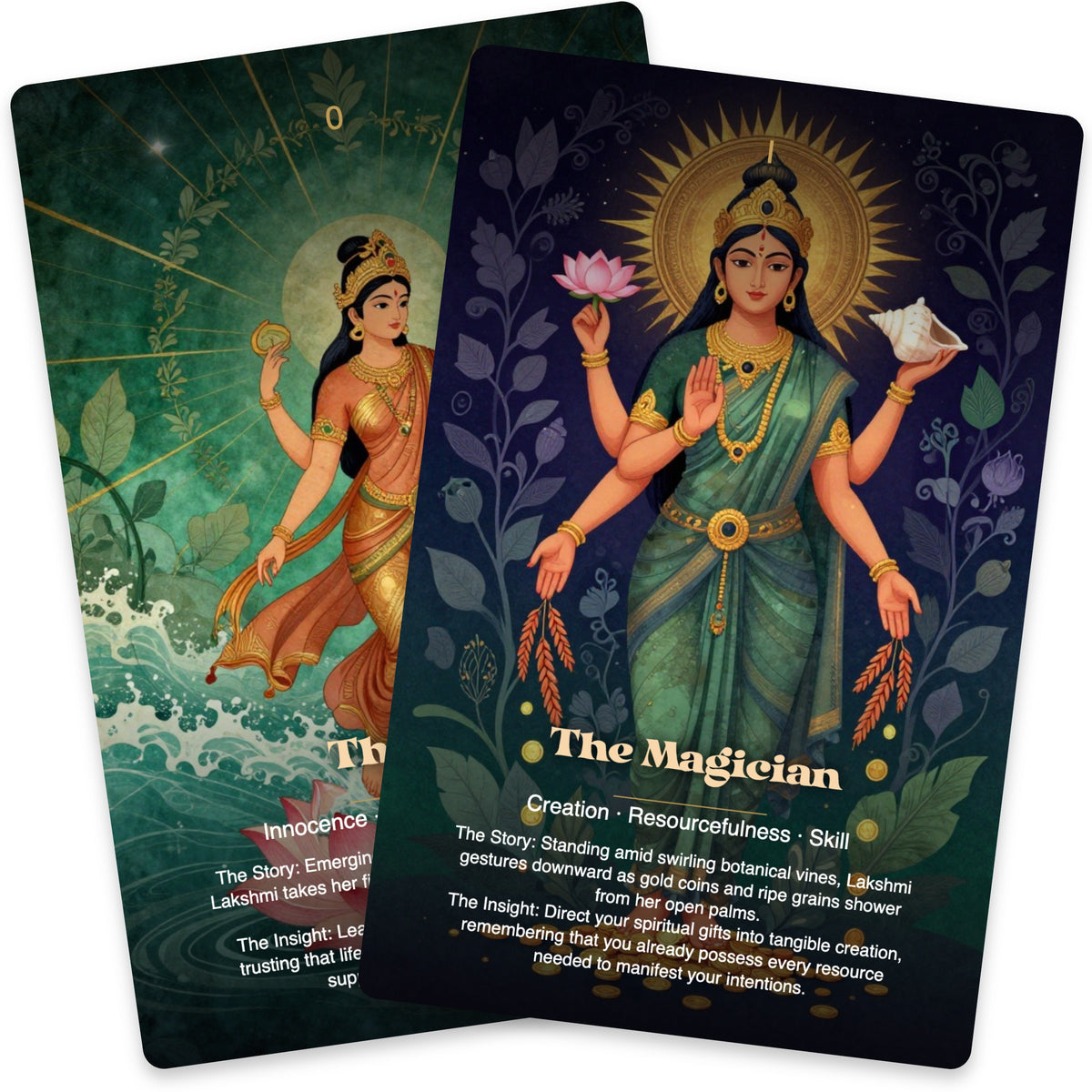 Lakshmi The Lotus of Abundance Tarot — arrangement 5