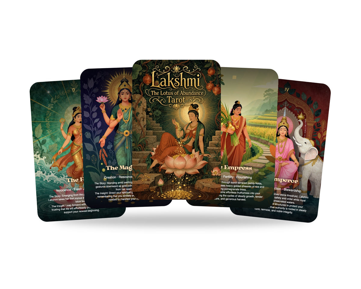 Lakshmi The Lotus of Abundance Tarot — arrangement 7