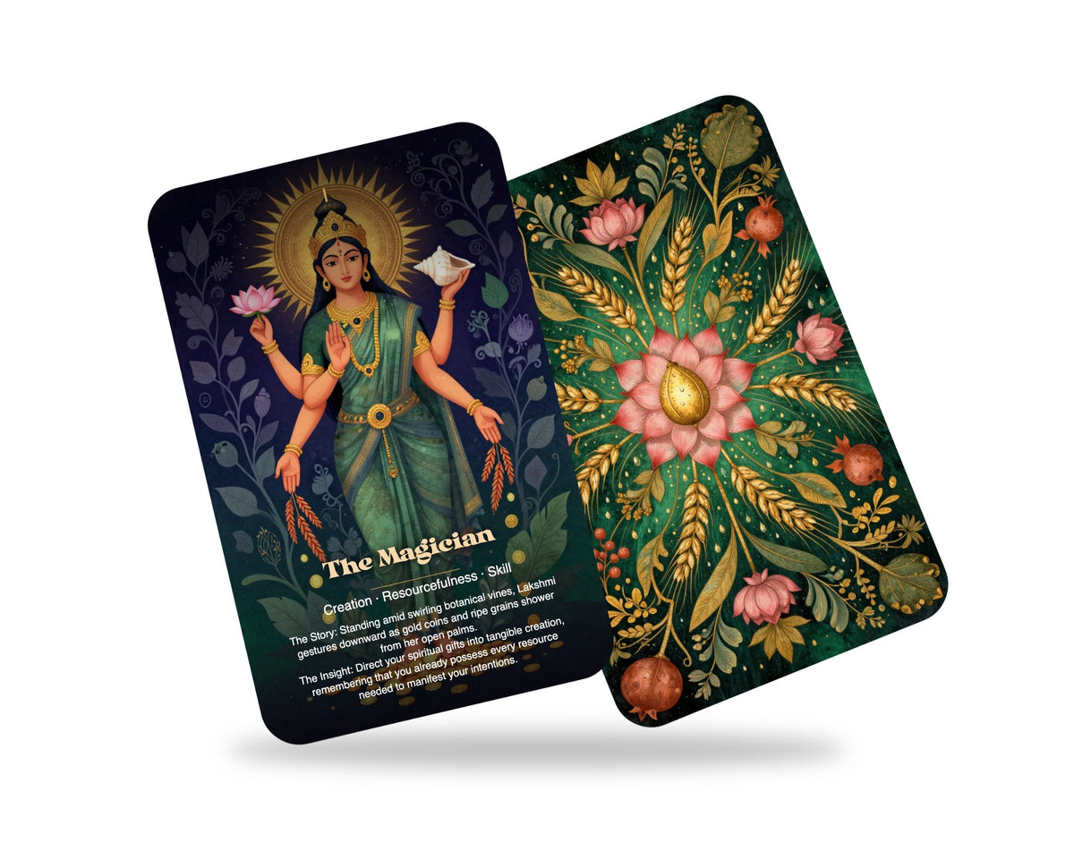 Lakshmi The Lotus of Abundance Tarot — arrangement 8