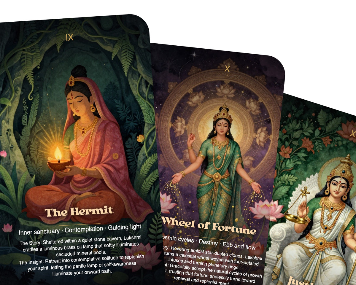 Lakshmi The Lotus of Abundance Tarot — arrangement 9