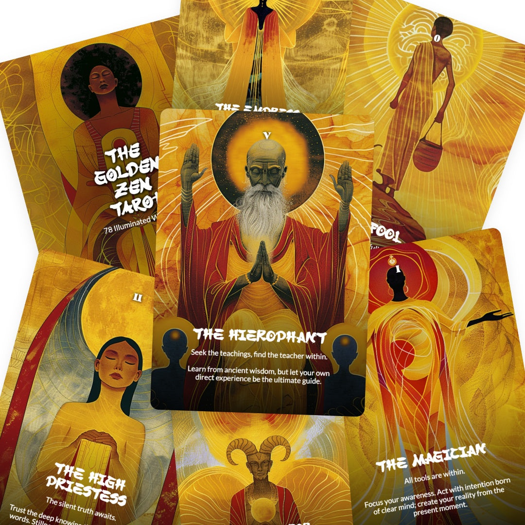 The Golden Zen Tarot - 78 Illuminated Wisdom