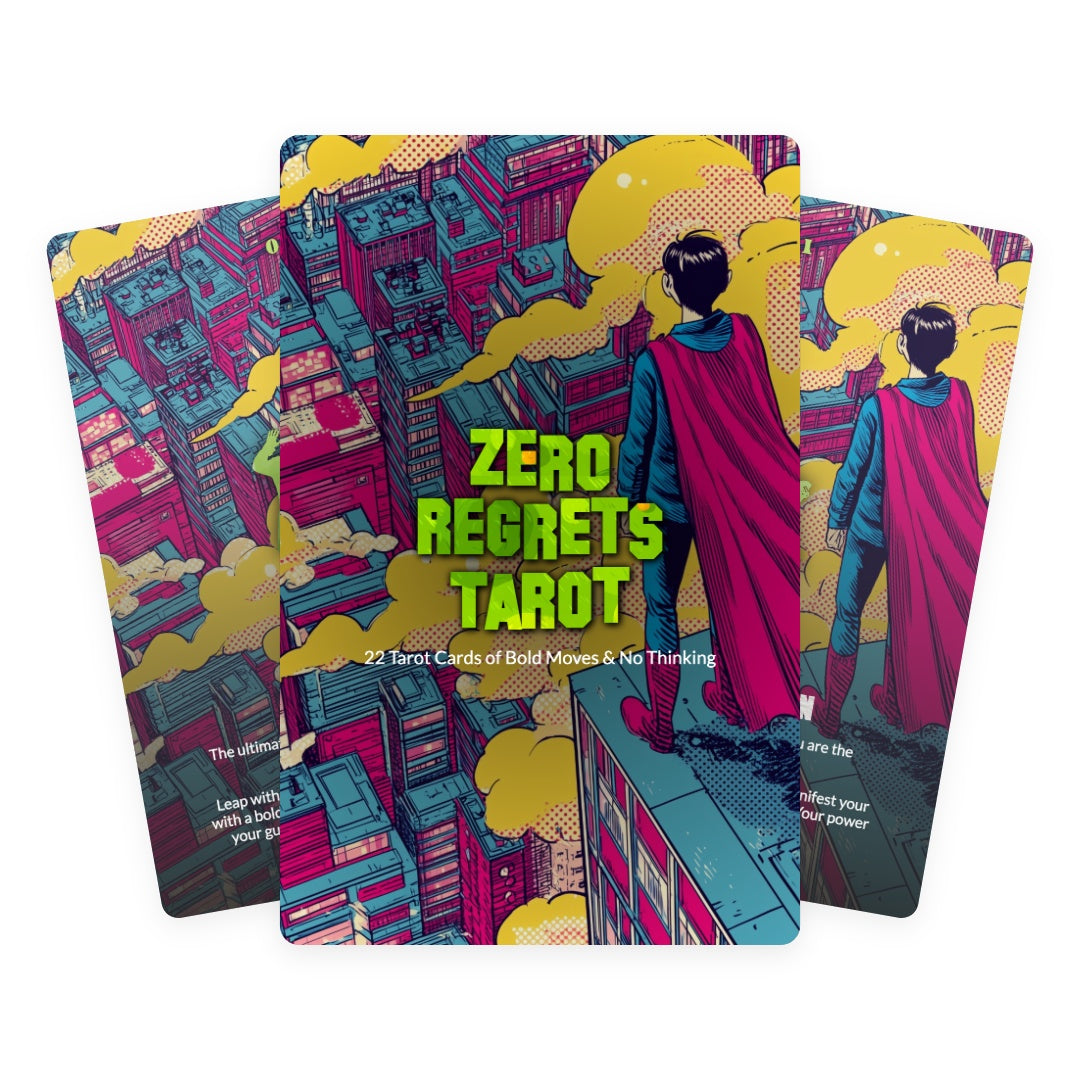 Zero Regrets Tarot - 22 Tarot Cards of Bold Moves & No Thinking