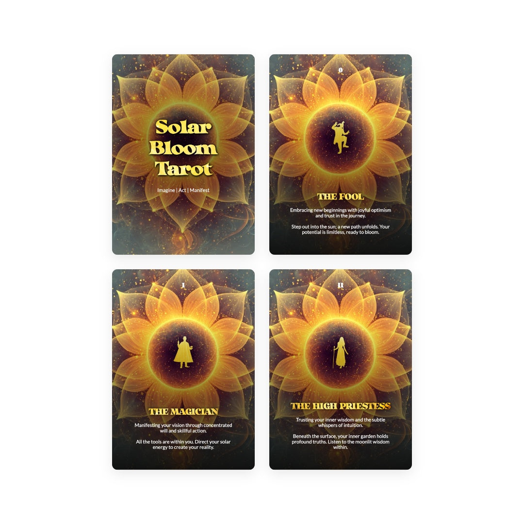 Solar Bloom Tarot - 78 cards