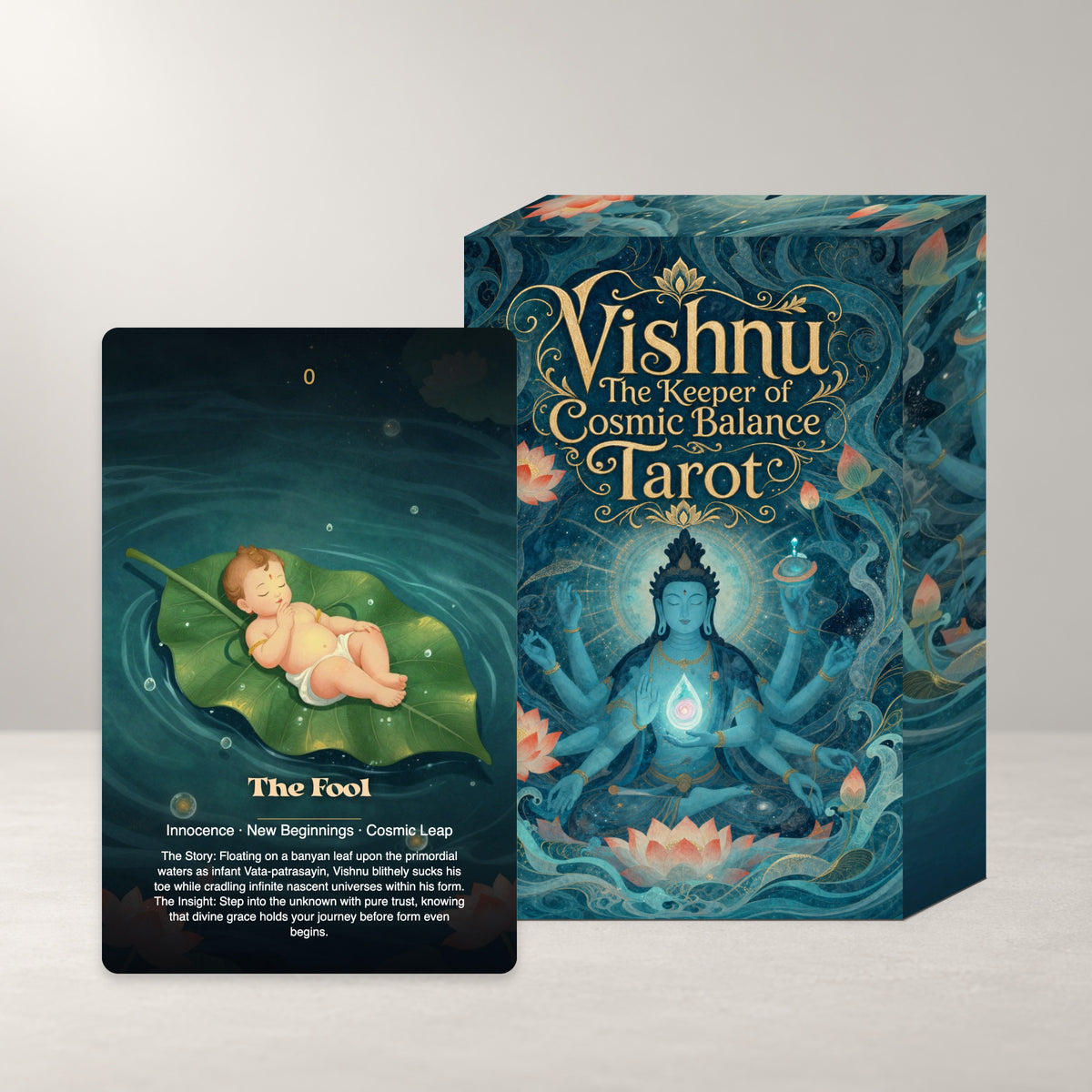 Vishnu The Keeper of Cosmic Balance Tarot — arrangement 1