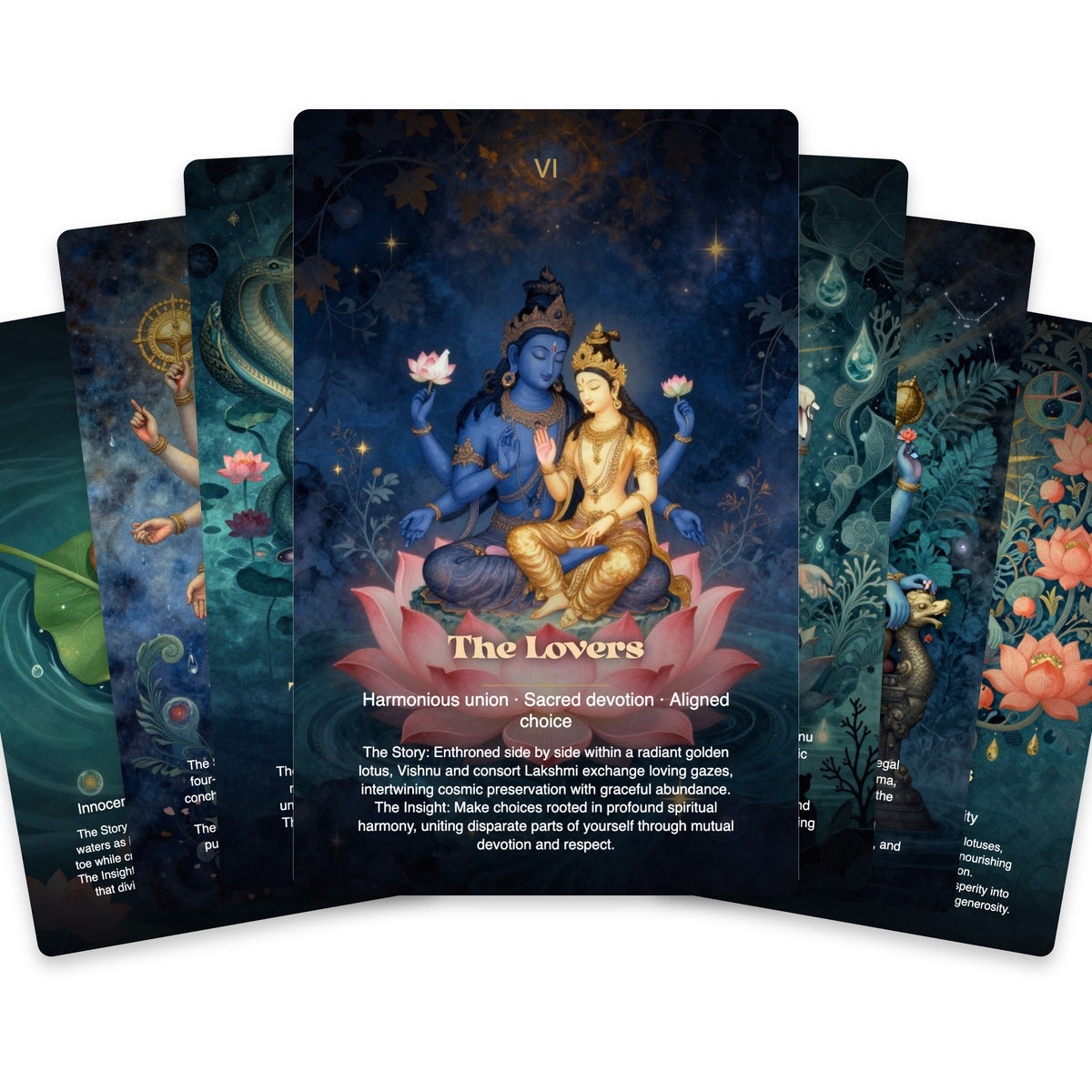 Vishnu The Keeper of Cosmic Balance Tarot — arrangement 3