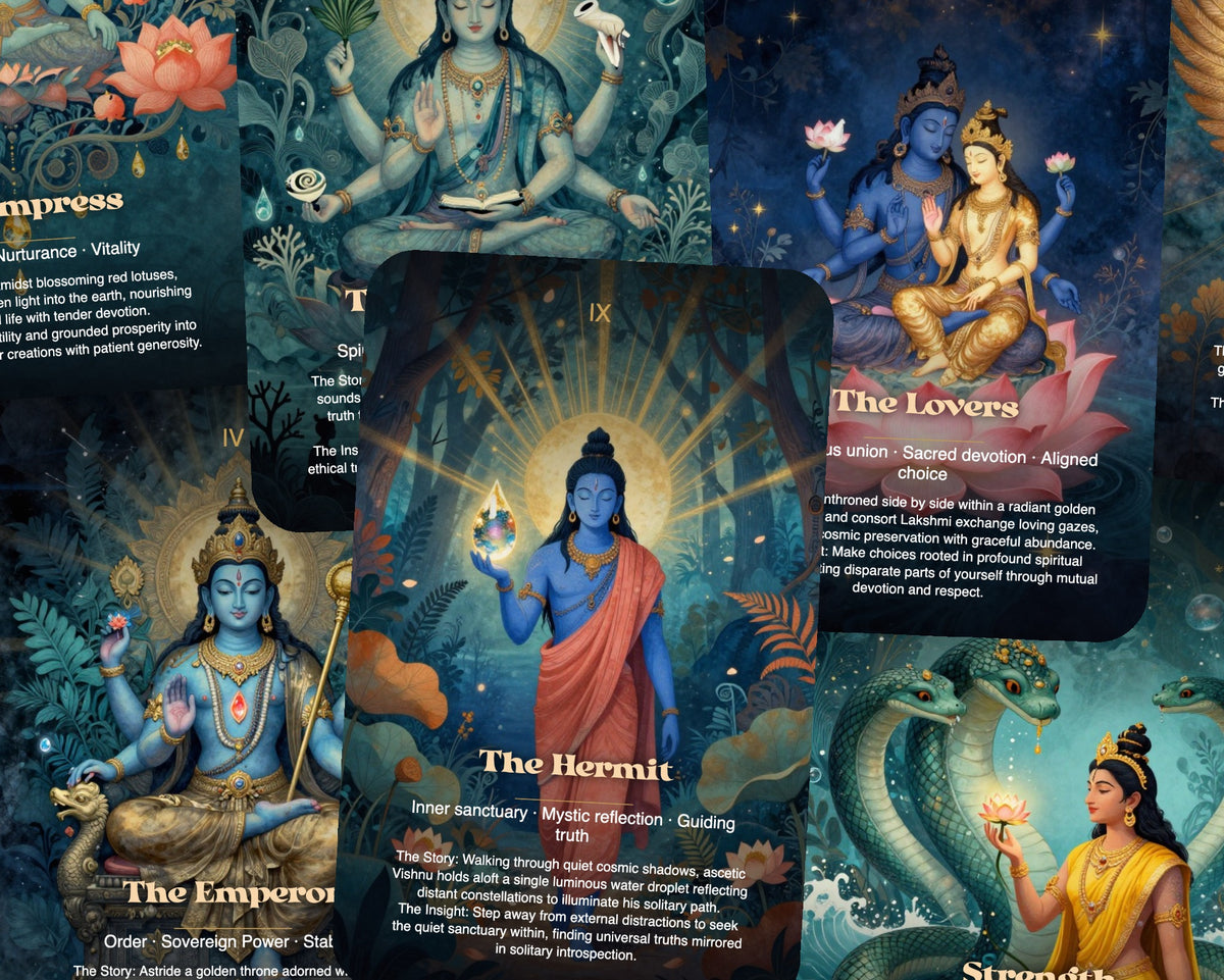 Vishnu The Keeper of Cosmic Balance Tarot — arrangement 6