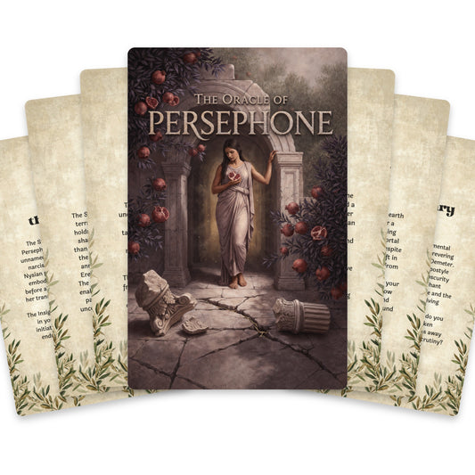 The Oracle of Persephone – Greek Goddess and Queen of the Underworld Oracle Cards, 22-Card Mythology Deck — arrangement 1
