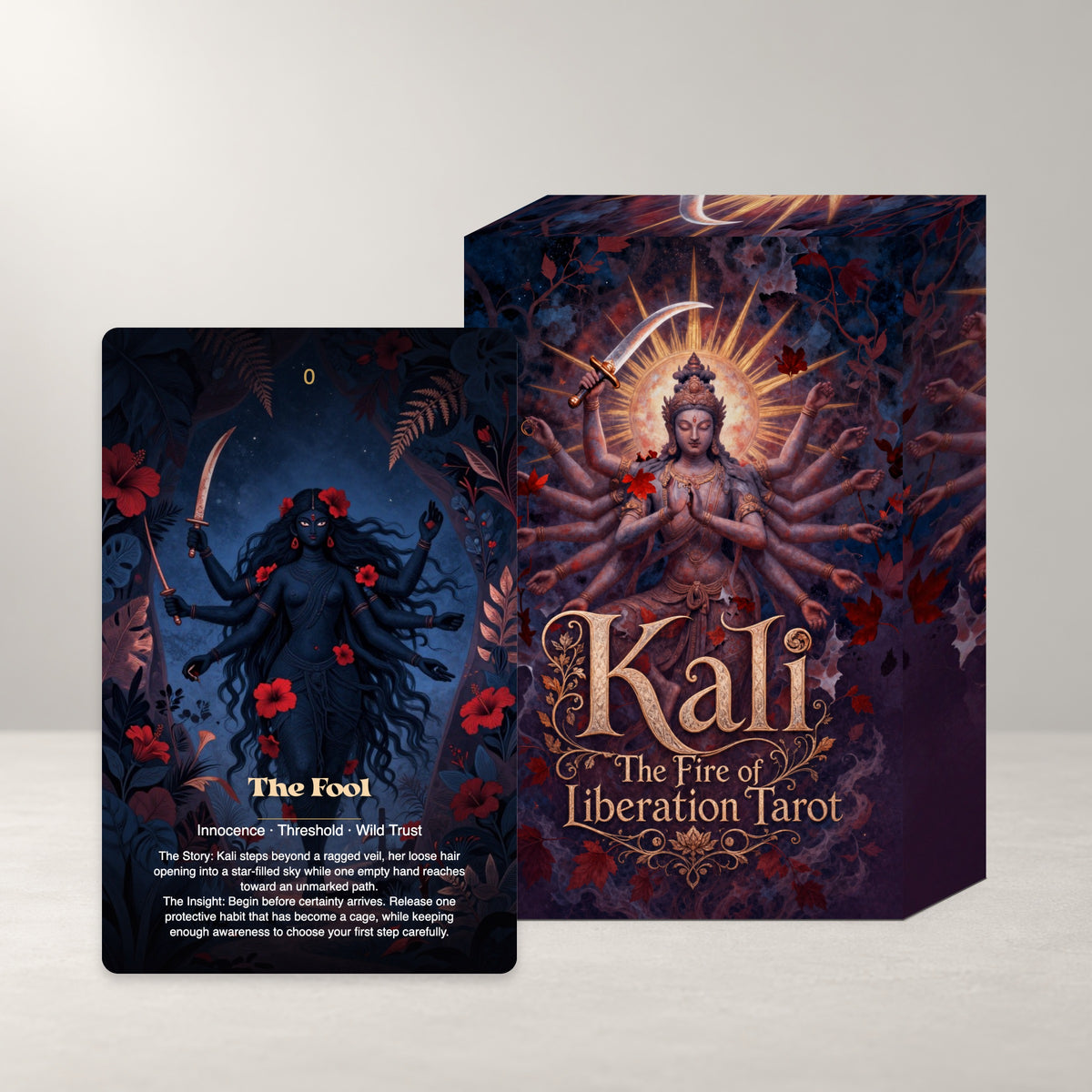 Kali The Fire of Liberation Tarot — arrangement 1