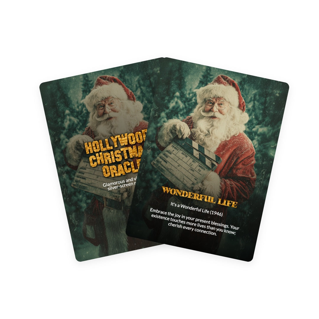 Hollywood Christmas Oracle - Glamorous and vintage silver-screen magic - 78 Cards