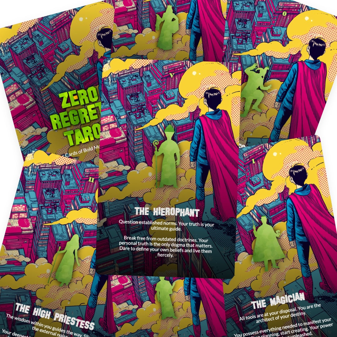 Zero Regrets Tarot - 22 Tarot Cards of Bold Moves & No Thinking