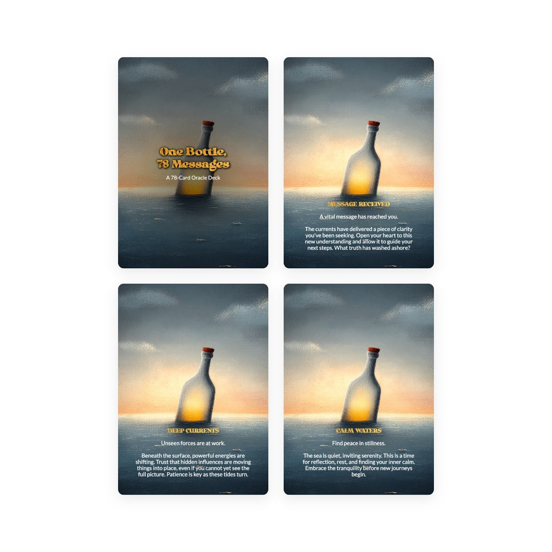 One Bottle, 78 Messages - Oracle Cards
