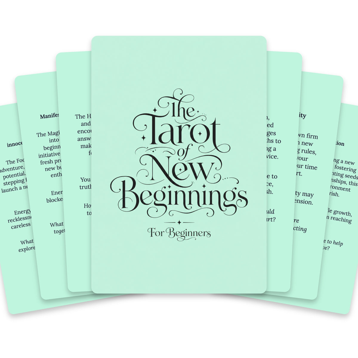 The Tarot of New Beginnings — For Beginners — arrangement 1