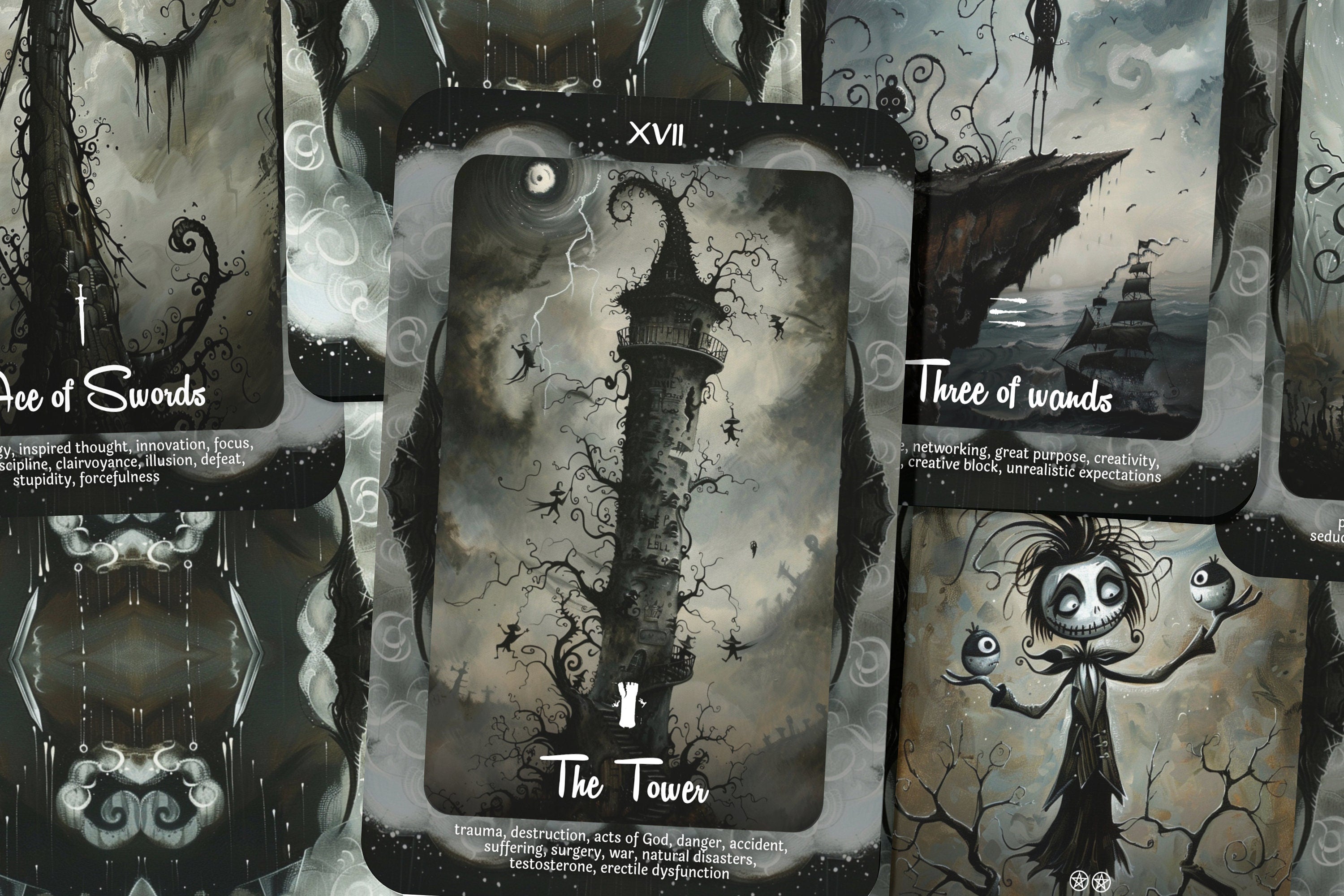 Gothic Moon Tarot - 78 cards - Explore the deeper, shadowy