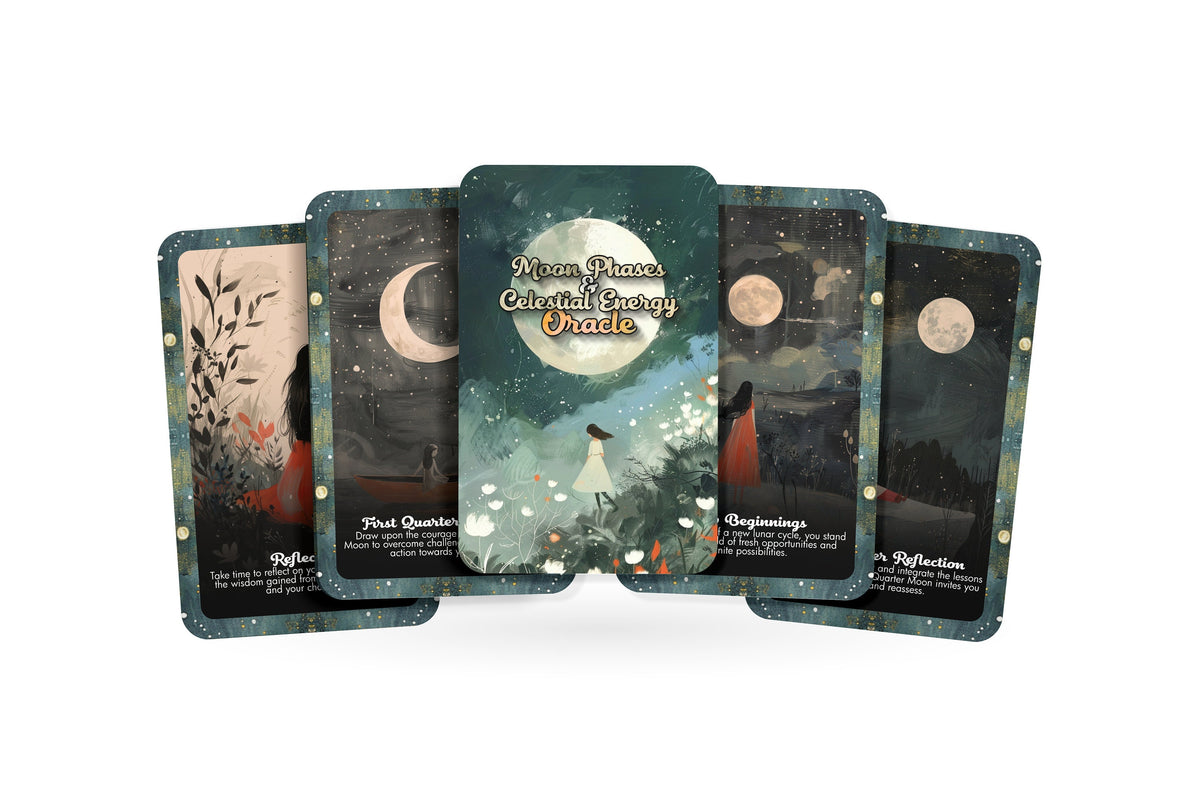 Moon Phases and Celestial Energy Oracle - 22 Oracle Cards – Ibiza Tarot