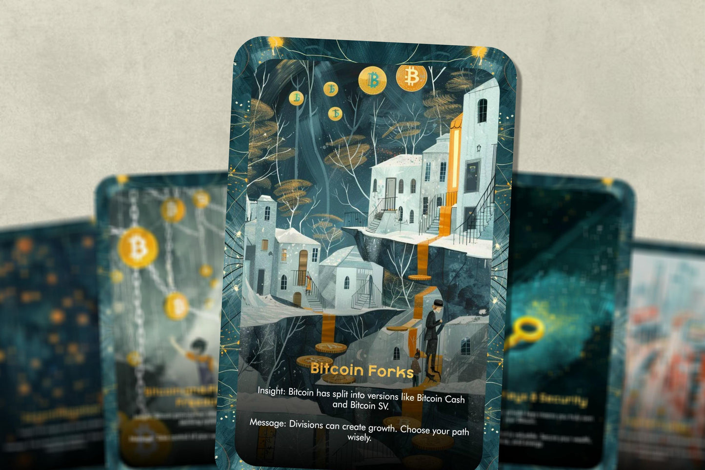 Bitcoin Oracle Cards - A Journey Through Digital Gold - Divination tool designed to unlock insights, facts, and wisdom about Bitcoin