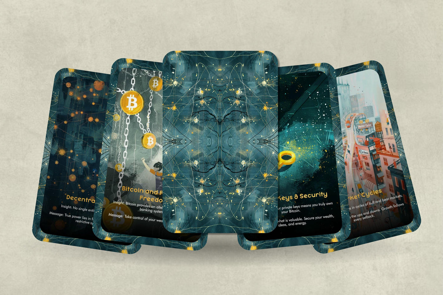 Bitcoin Oracle Cards - A Journey Through Digital Gold - Divination tool designed to unlock insights, facts, and wisdom about Bitcoin