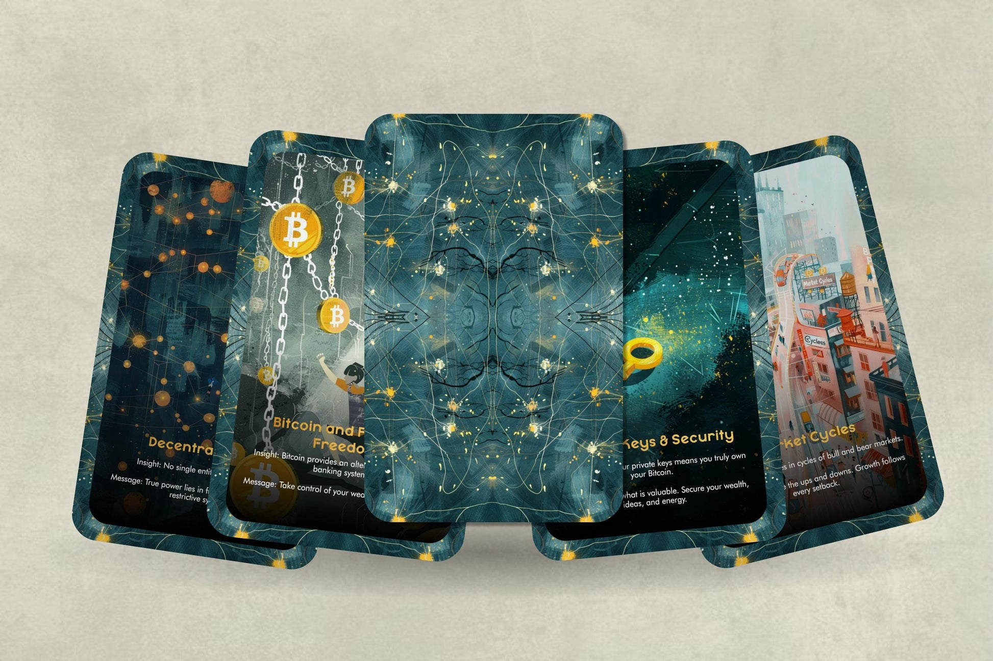 Bitcoin Oracle Cards - A Journey Through Digital Gold - Divination tool designed to unlock insights, facts, and wisdom about Bitcoin