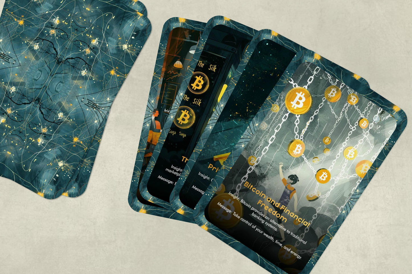 Bitcoin Oracle Cards - A Journey Through Digital Gold - Divination tool designed to unlock insights, facts, and wisdom about Bitcoin