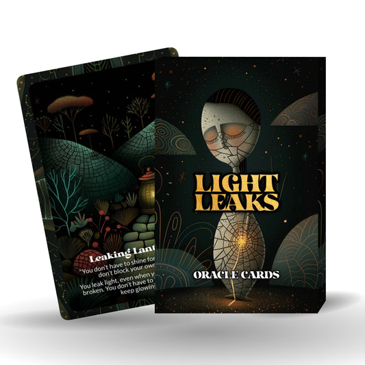 Light Leaks – A Subtle Illumination Oracle Deck – 22 Oracle Cards – Glimpses of Light in the Hidden Corners