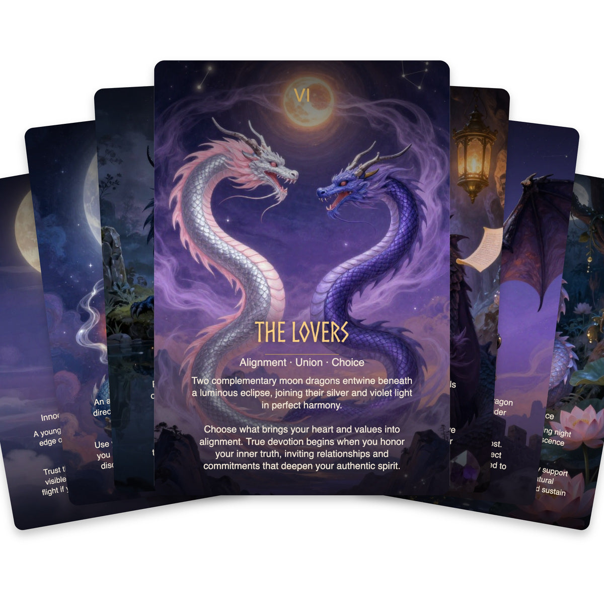The Moon Dragon Tarot - 78 Cards