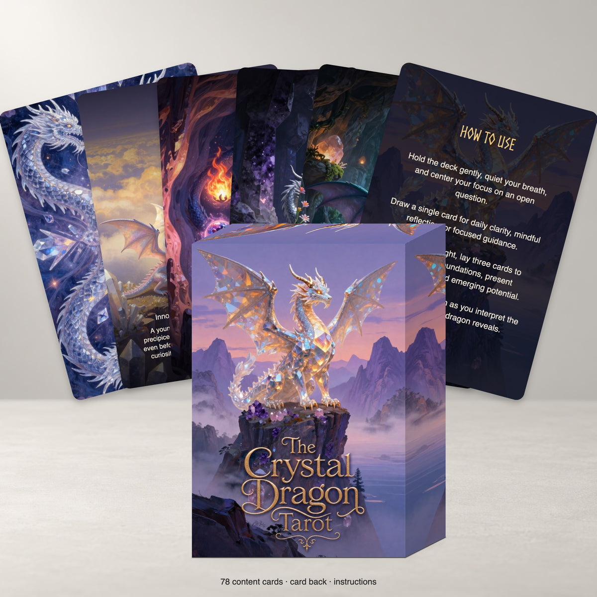 The Crystal Dragon Tarot - 78 Cards