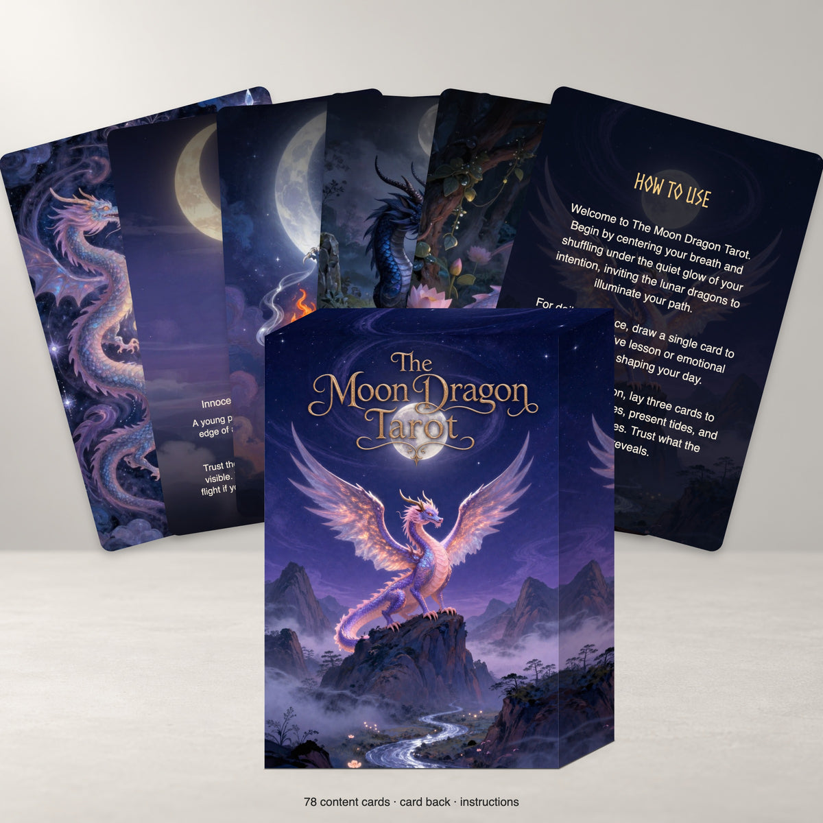 The Moon Dragon Tarot - 78 Cards