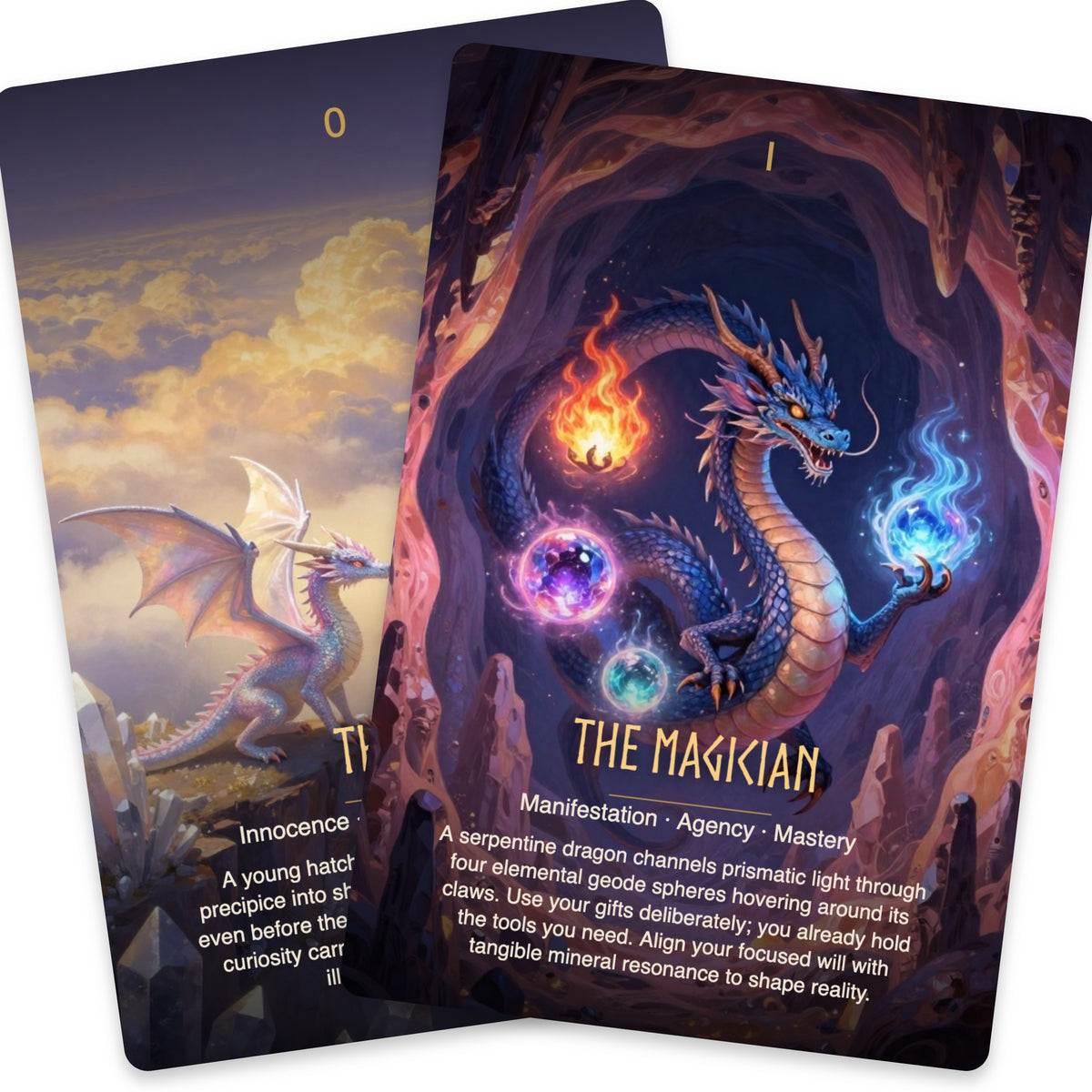 The Crystal Dragon Tarot - 78 Cards