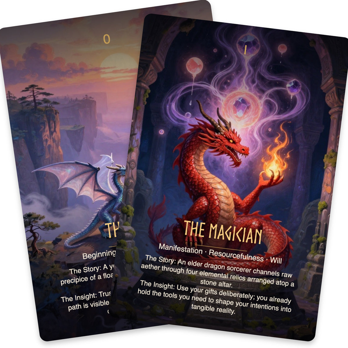 The Dragon Kingdom Tarot - 78 Cards