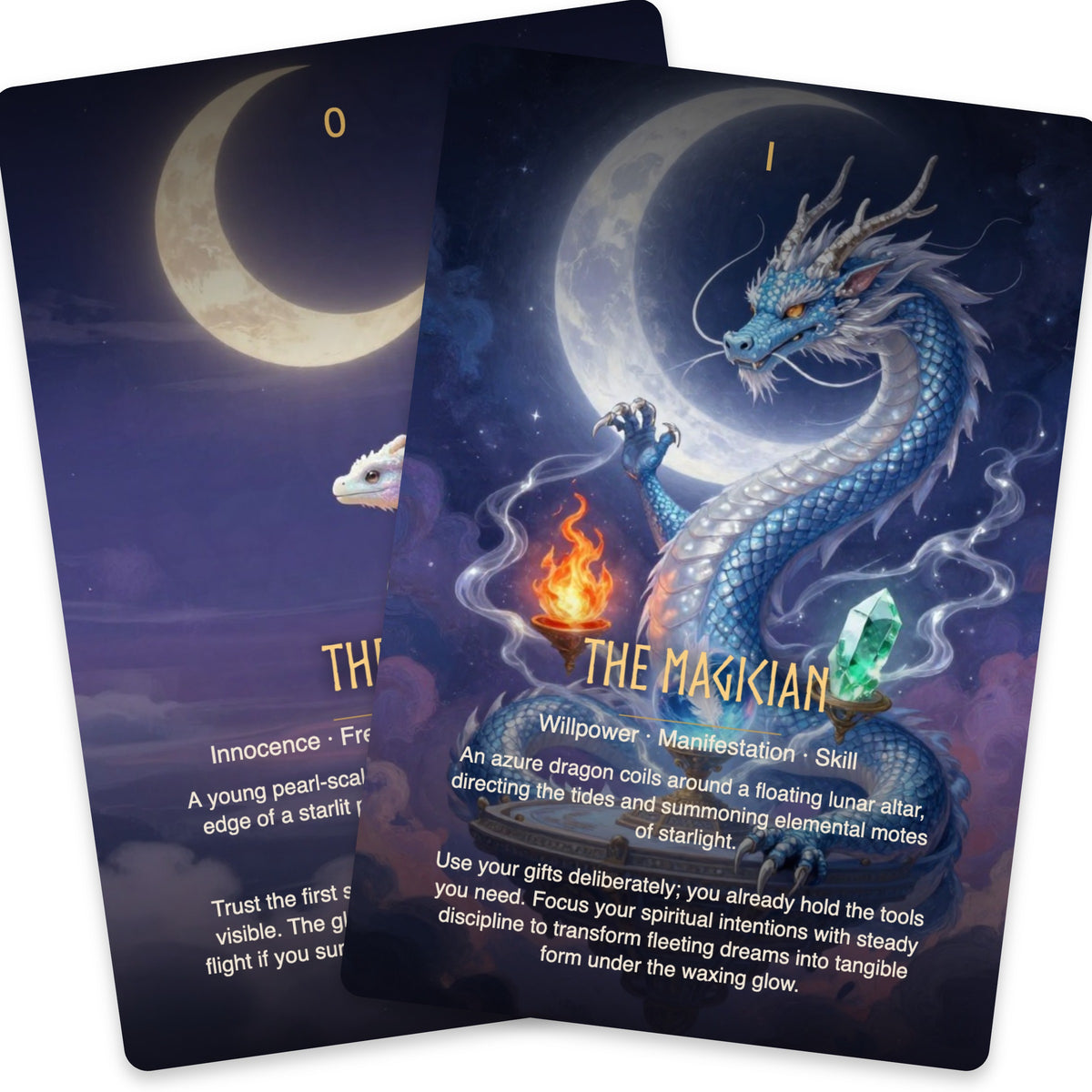 The Moon Dragon Tarot - 78 Cards