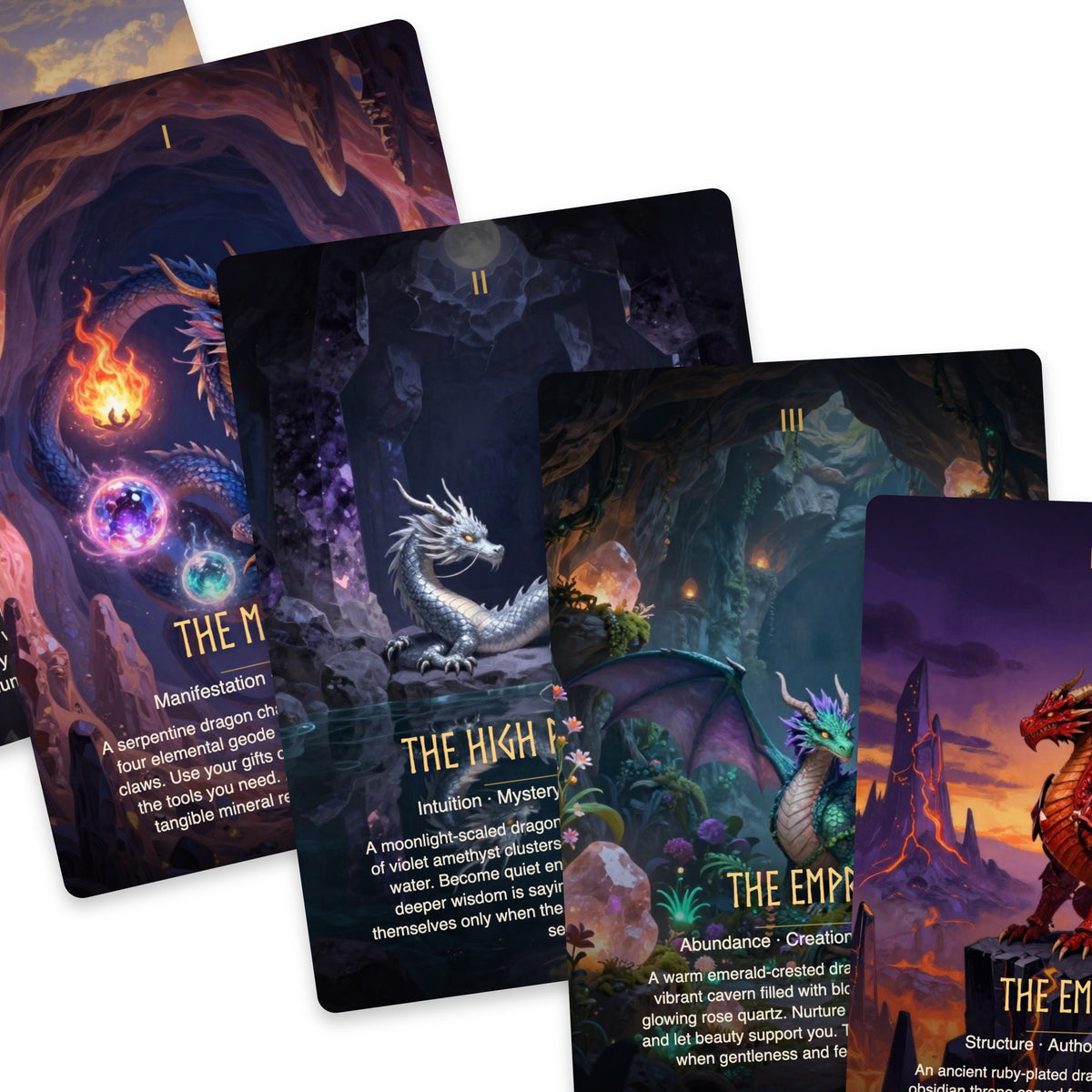 The Crystal Dragon Tarot - 78 Cards