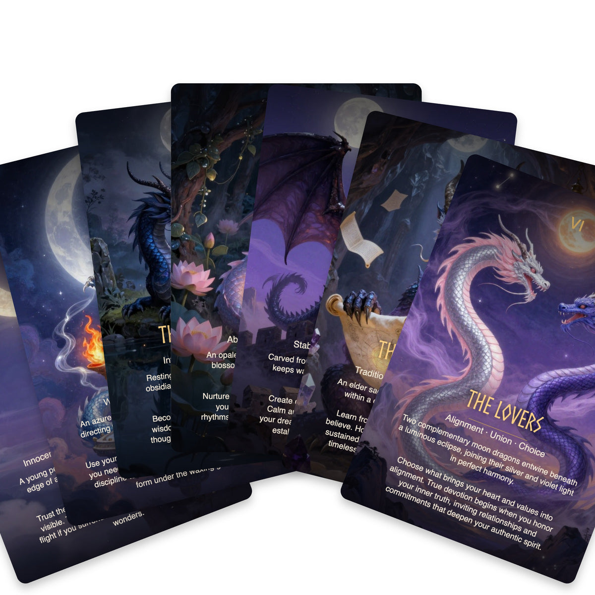 The Moon Dragon Tarot - 78 Cards