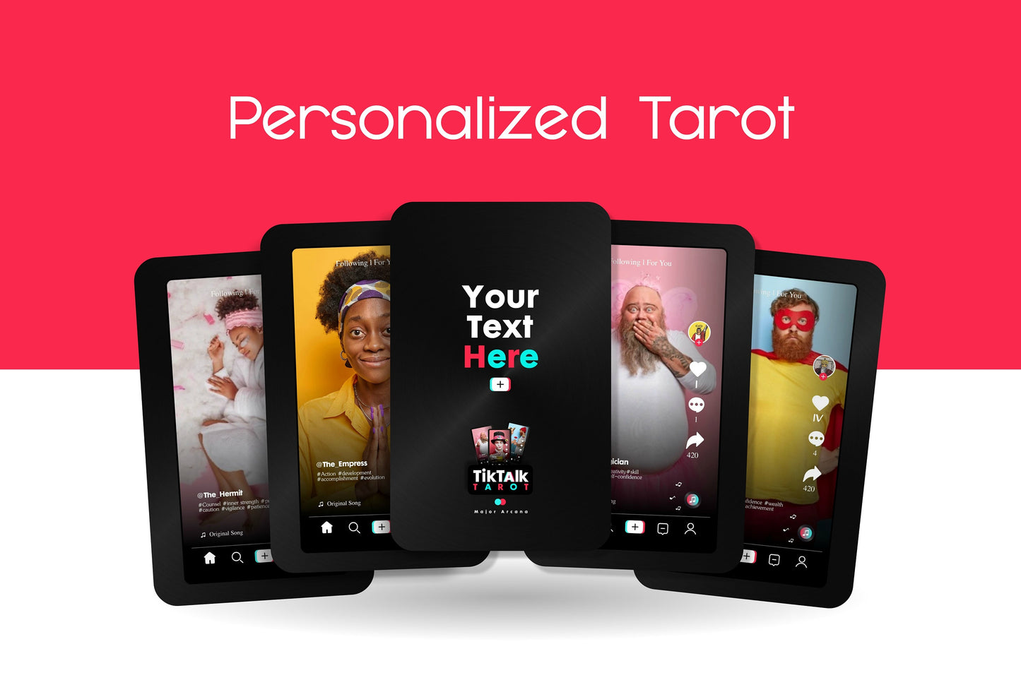 Personalised Tarot - TikTalk Tarot - Major Arcana - Costumized Tarot