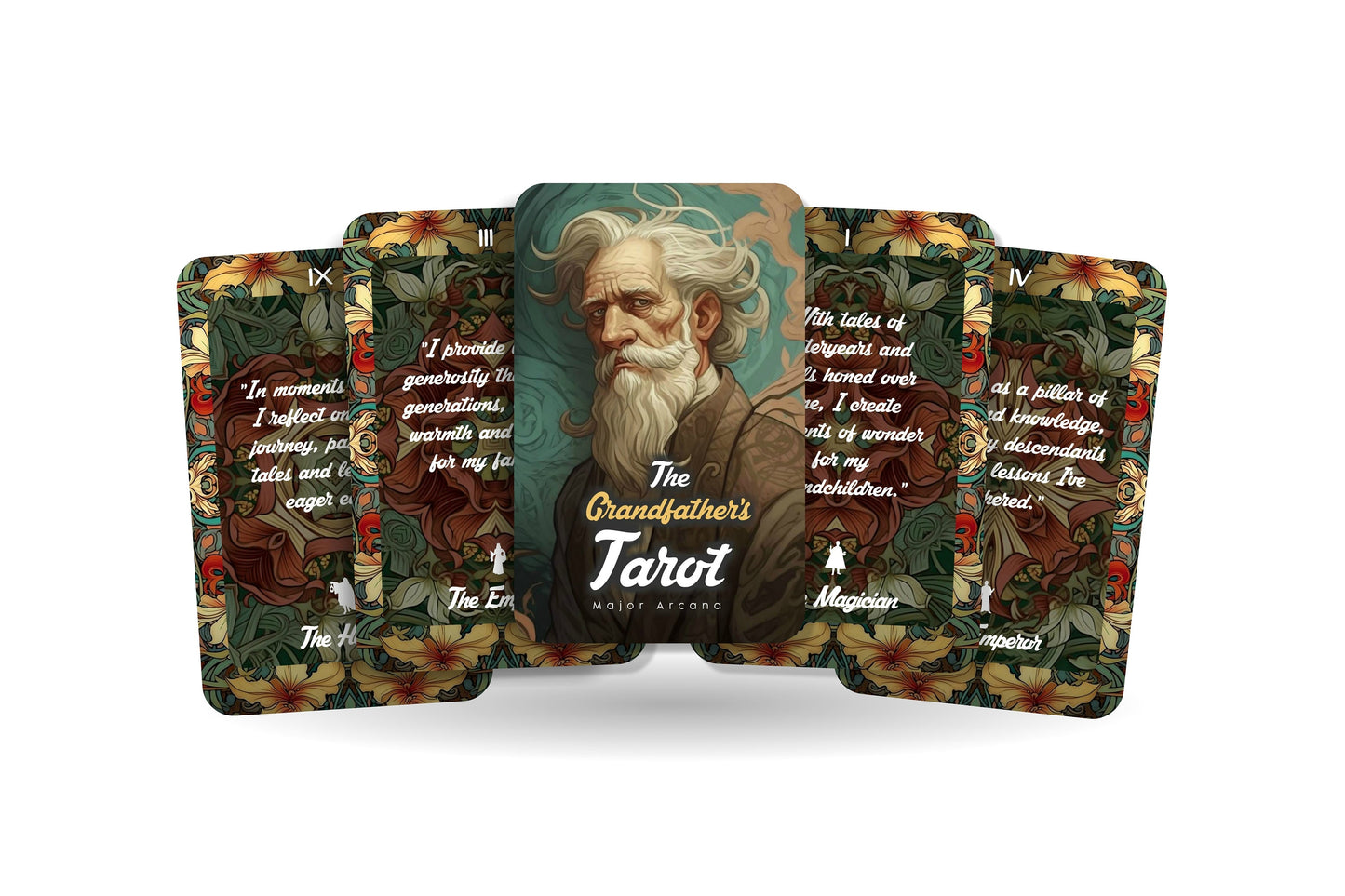 The Grandfather's Tarot - Wisdom Through the Arcana - Tarot Affirmation for Grandfather's - Divination tools  - Tarot cards