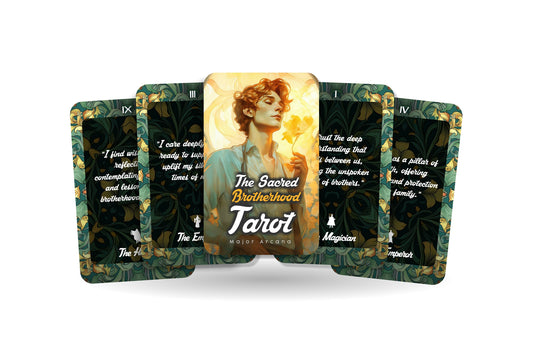 The Sacred Brotherhood Tarot - The Soul's Journey of Brothers - Tarot Affirmation for a Brother - Divination tools  - Tarot cards
