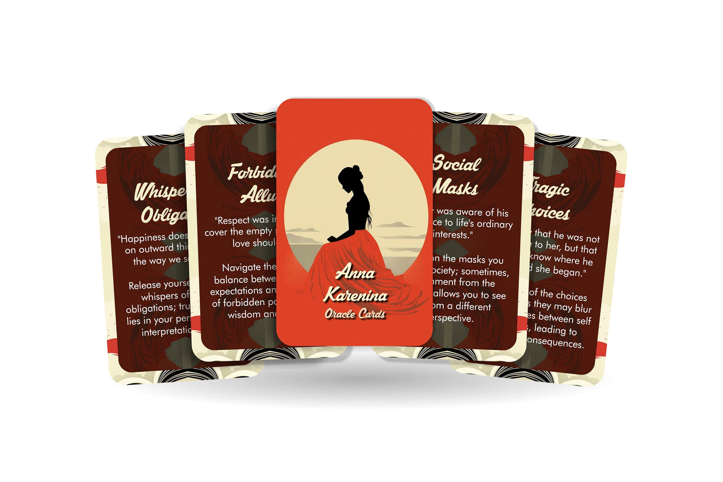 Anna Karenina Oracle Cards - A Journey Through Tolstoy's World - Divination tools - Oracle cards