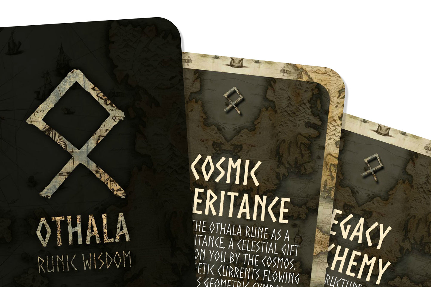 Othala Runic Wisdom - Celestial Runes Series - Divination tools - Oracle Cards - Runes Cards