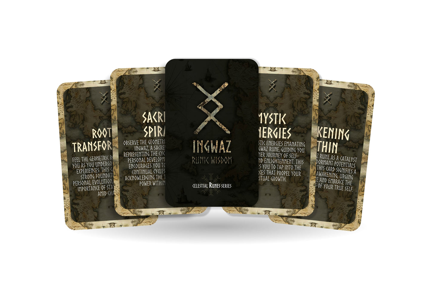 Ingwaz Runic Wisdom - Celestial Runes Series - Divination tools - Oracle Cards - Runes Cards