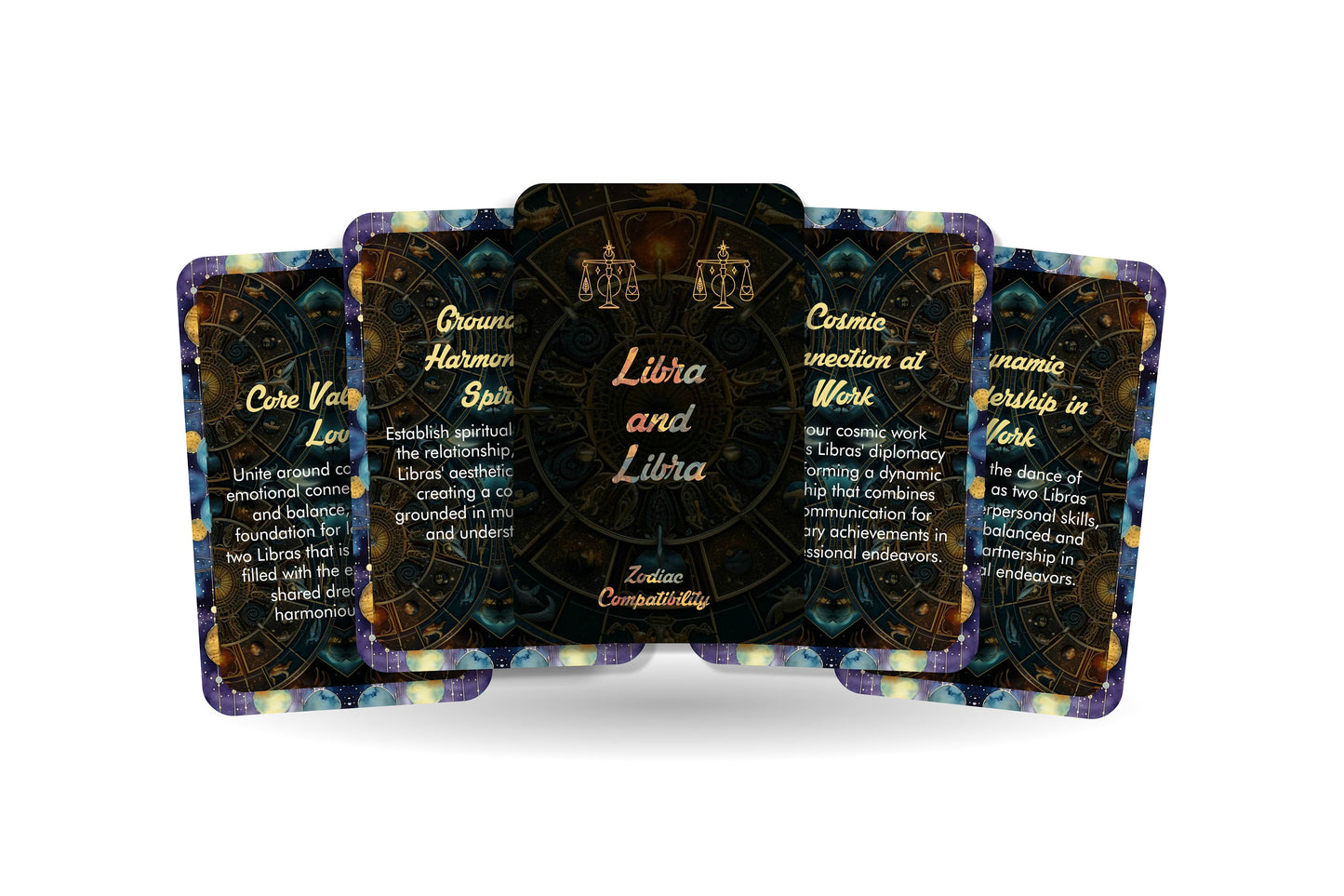 Libra and Libra - Zodiac Compatibility - Divination tools - Oracle cards - Star Sign Compatibility - Horoscope Compatibility Cards