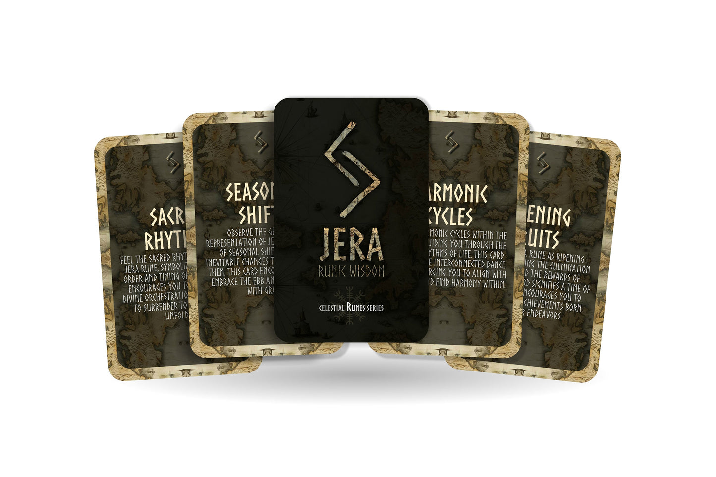 Jera Runic Wisdom - Celestial Runes Series - Divination tools - Oracle Cards - Runes Cards