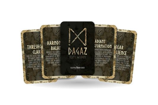 Dagaz Runic Wisdom - Celestial Runes Series - Divination tools - Oracle Cards - Runes Cards