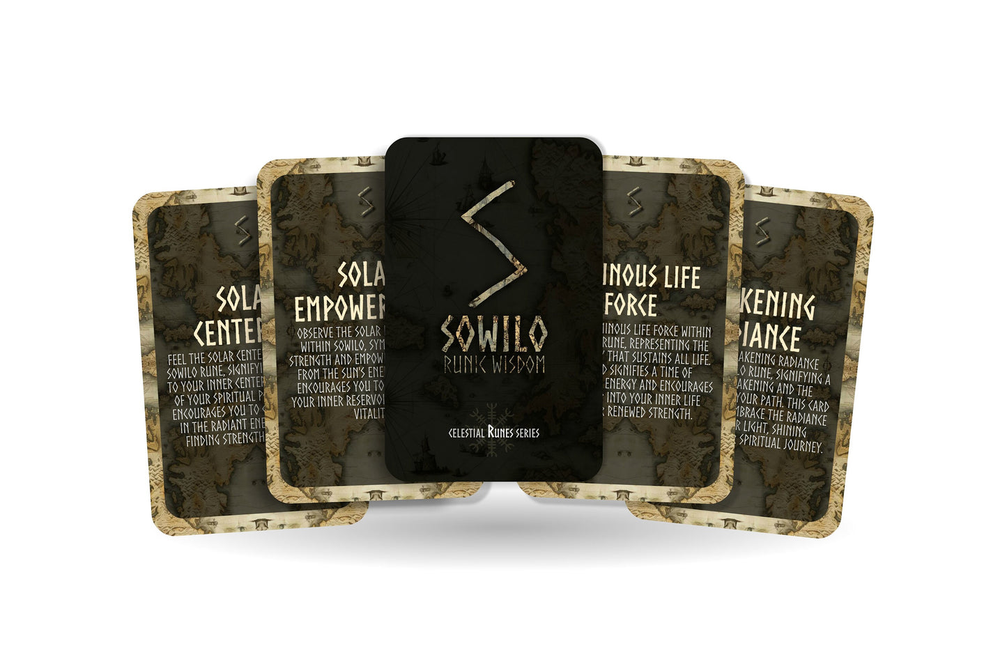 Sowilo Runic Wisdom - Celestial Runes Series - Divination tools - Oracle Cards - Runes Cards