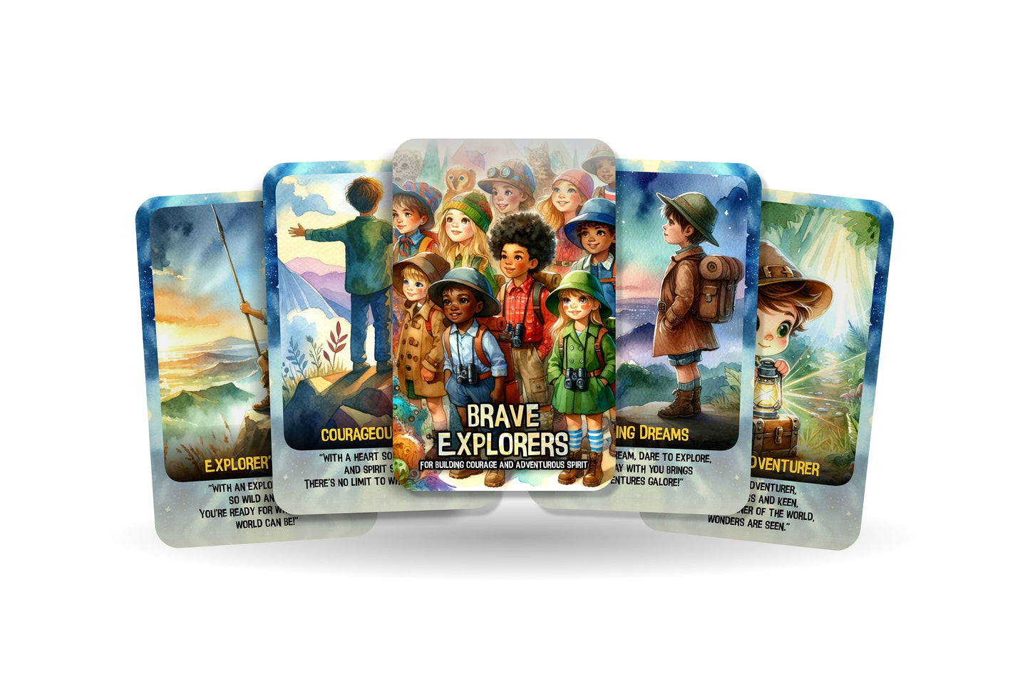 Brave Explorers - For Building Courage and Adventurous Spirit, Kids Affirmation Cards