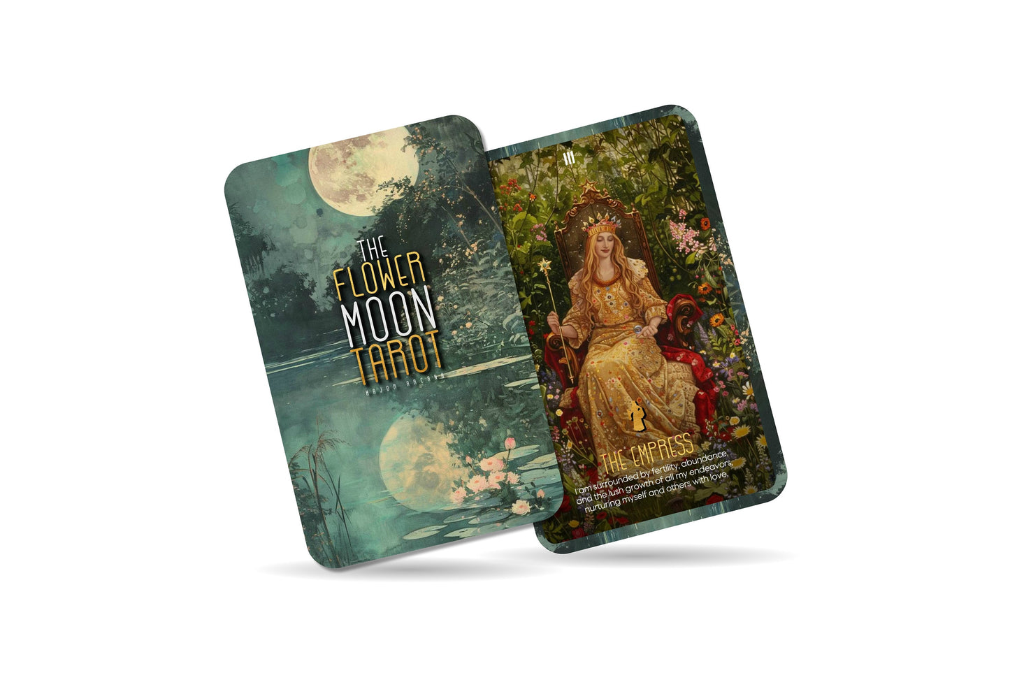 The Flower Moon Tarot - 22 Major Arcana Cards - Divination tools