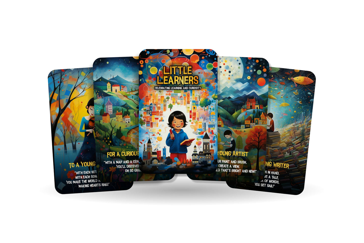 Little Learners - Celebrating Learning and Curiosity, Kids Affirmation Cards, A Journey Through Rhymes