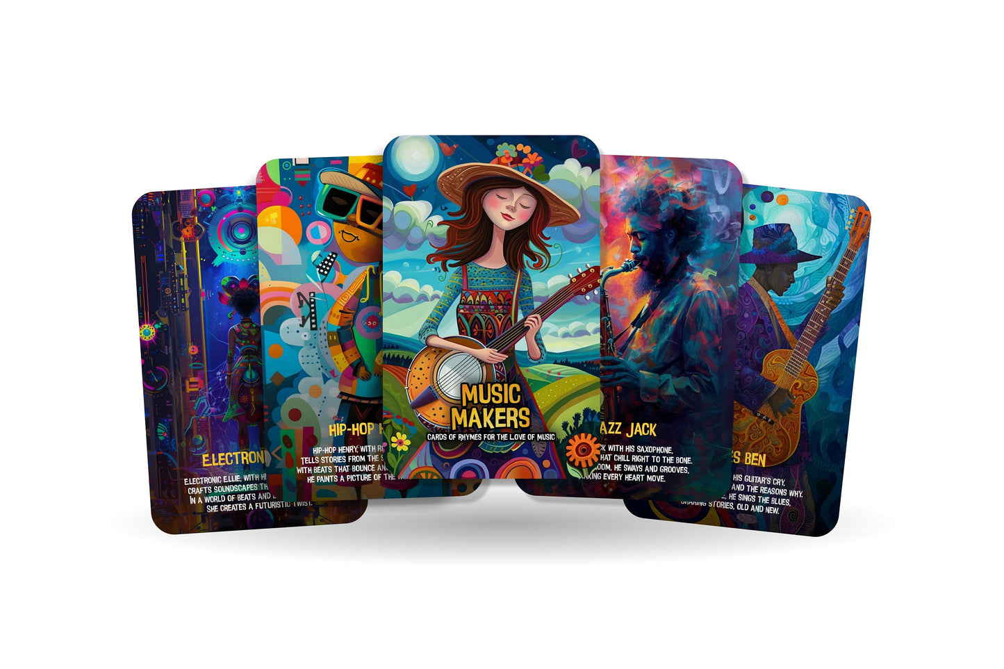 Music Makers - Cards of Rhymes for the Love of Music, Kids Cards, A Journey Through Rhymes