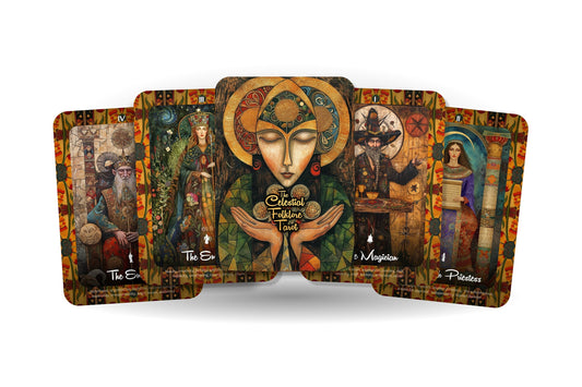 The Celestial Folklore Tarot - 78 cards - Inspired by Ukrainian folk art